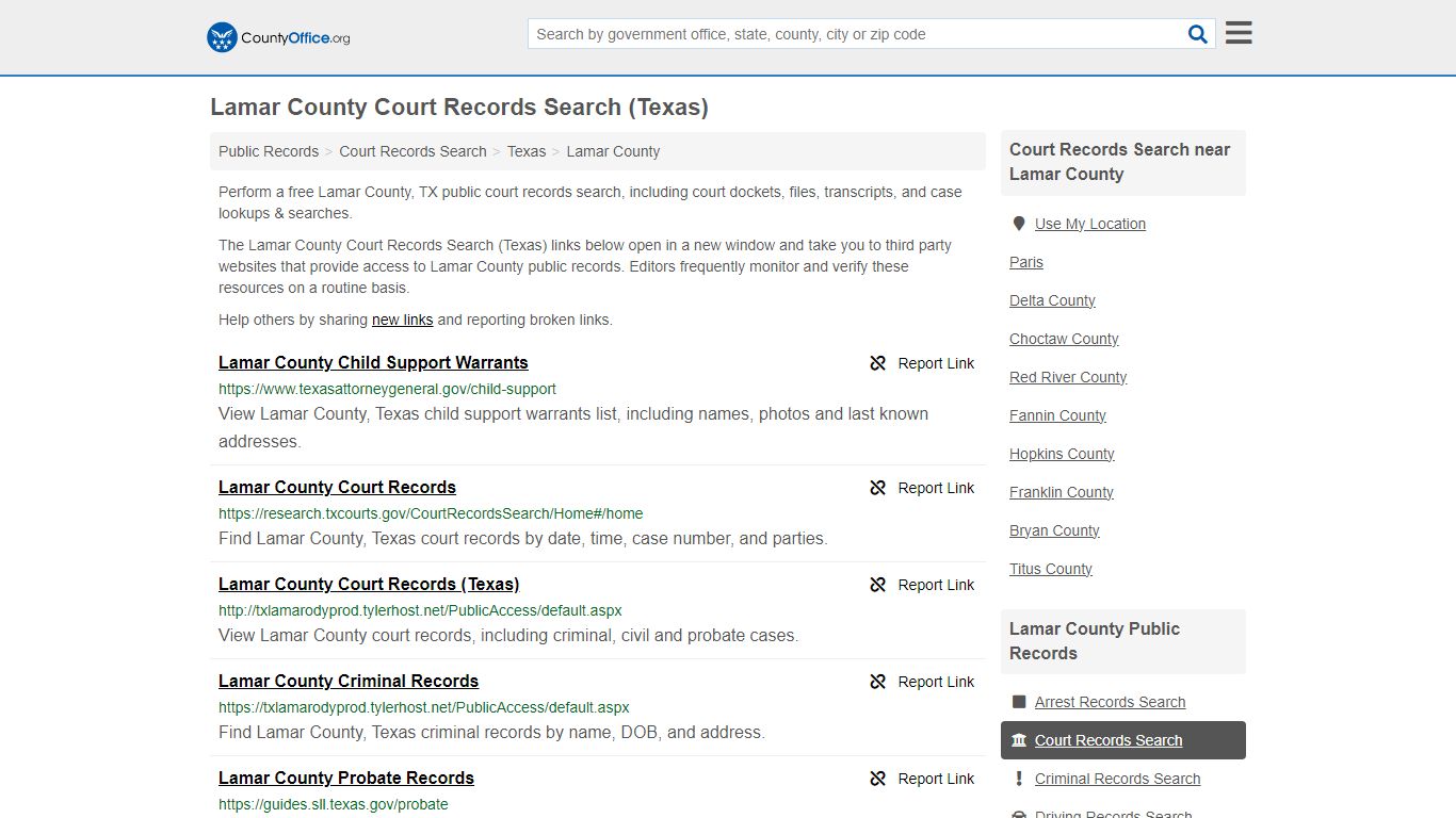 Lamar County Court Records Search (Texas) - County Office